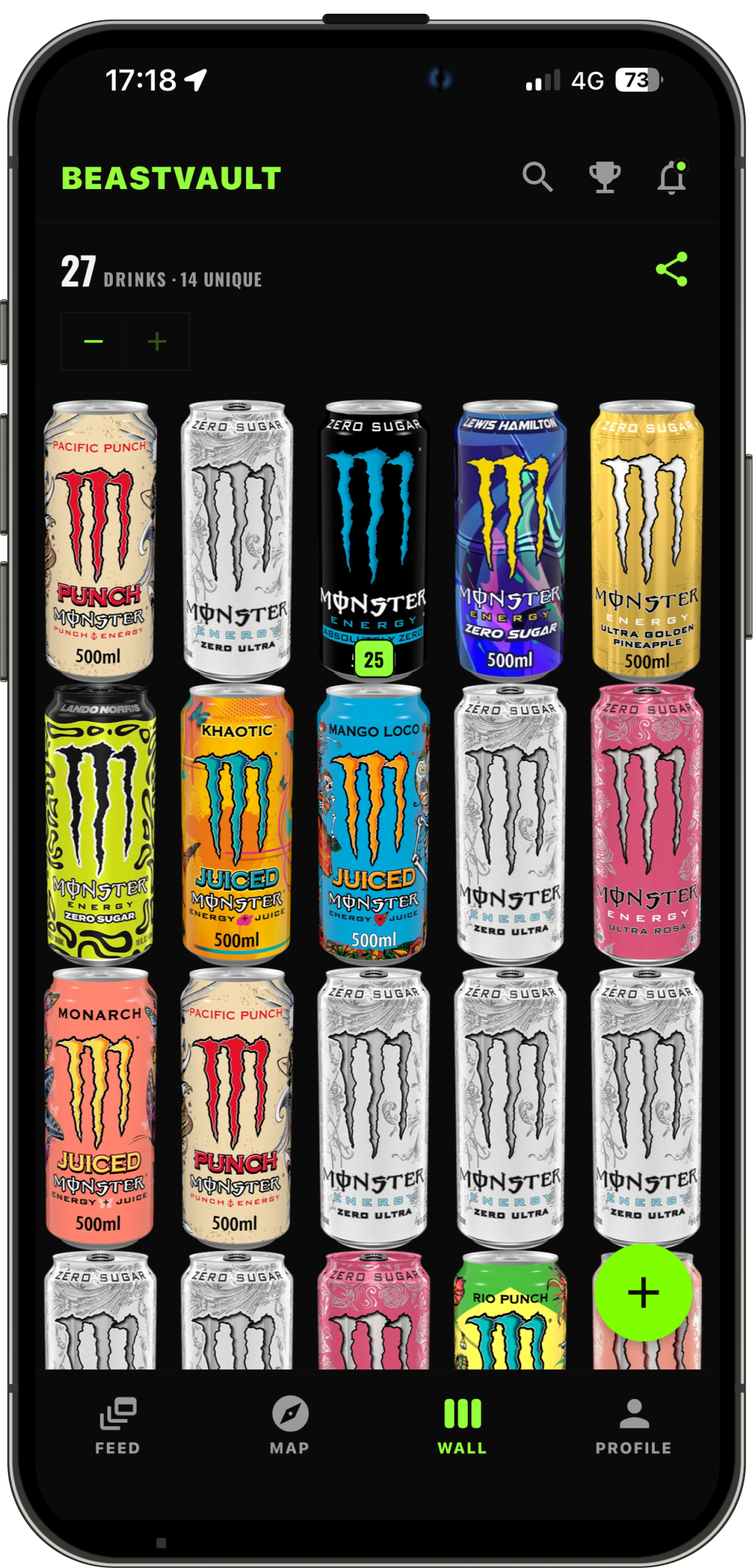 BeastVault Monster Energy collection wall